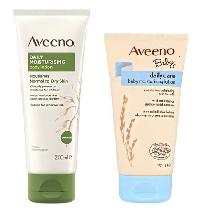 Aveeno baby and mummy mom body moisturiser lotion for eczema prone skin